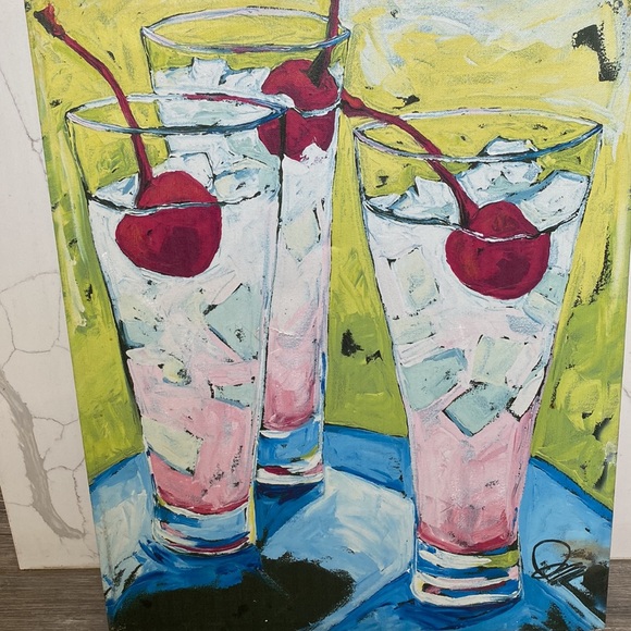 🍒 Cherry and Ice 🧊 Wall Decor Digital Painting 🖼️ - Picture 3 of 4